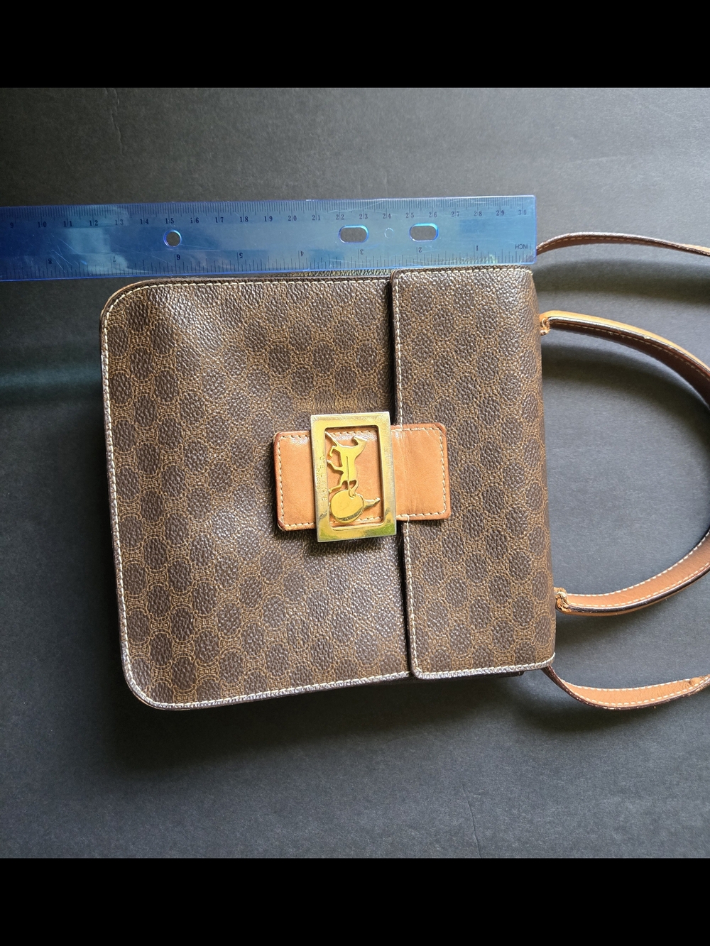 Vintage Céline Macadam Crossbody Bag Horse Carriage Buckle - Picture 12 of 16